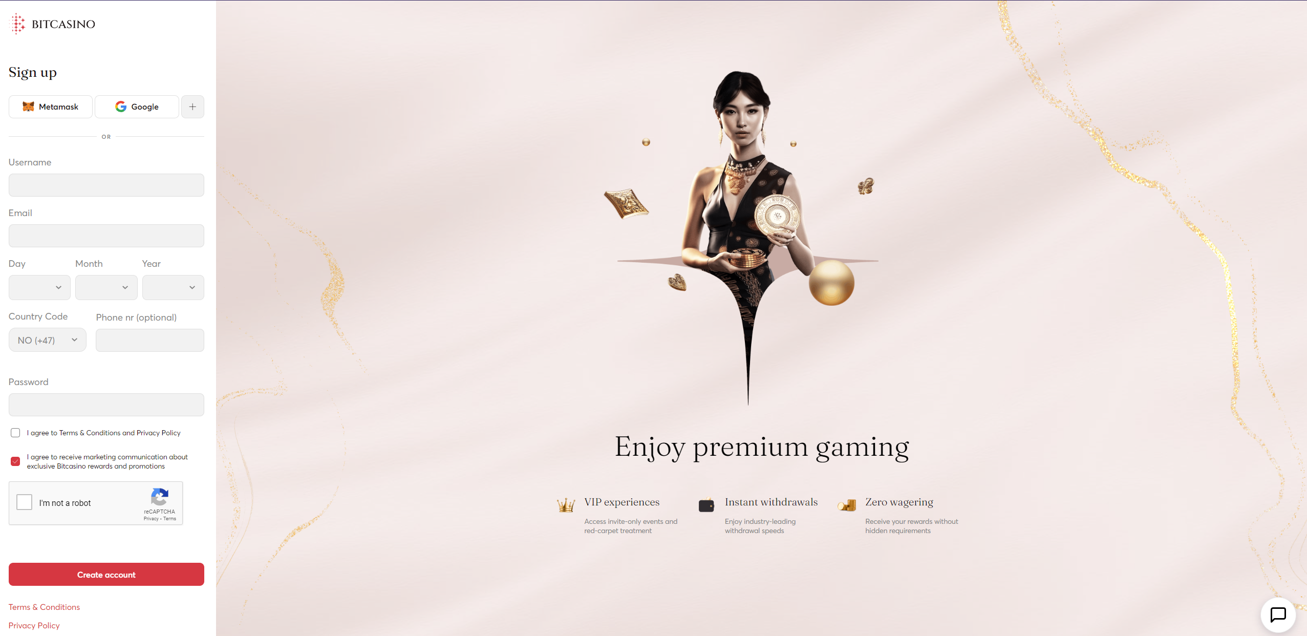 BitCasino.io Registration