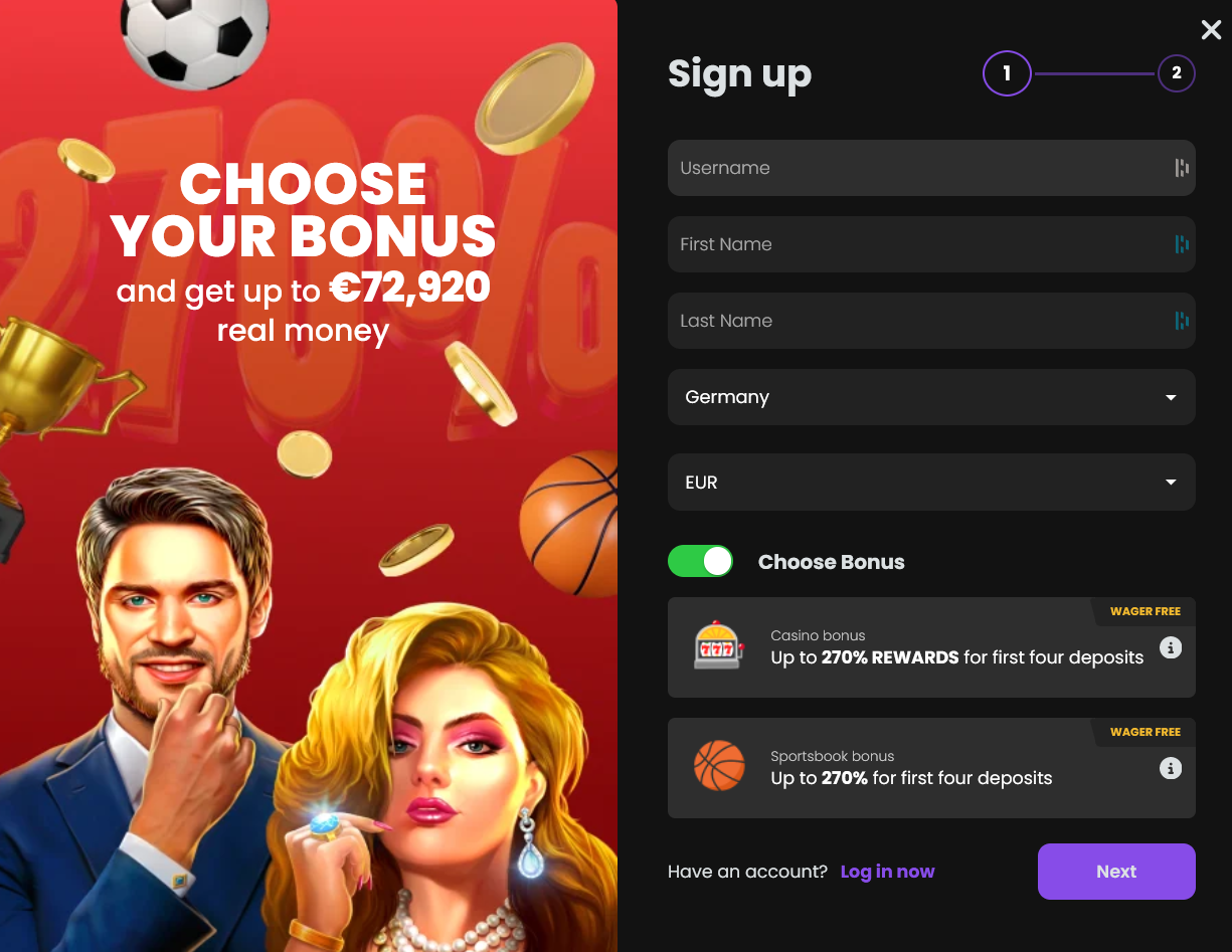 Chipstars Casino Registration