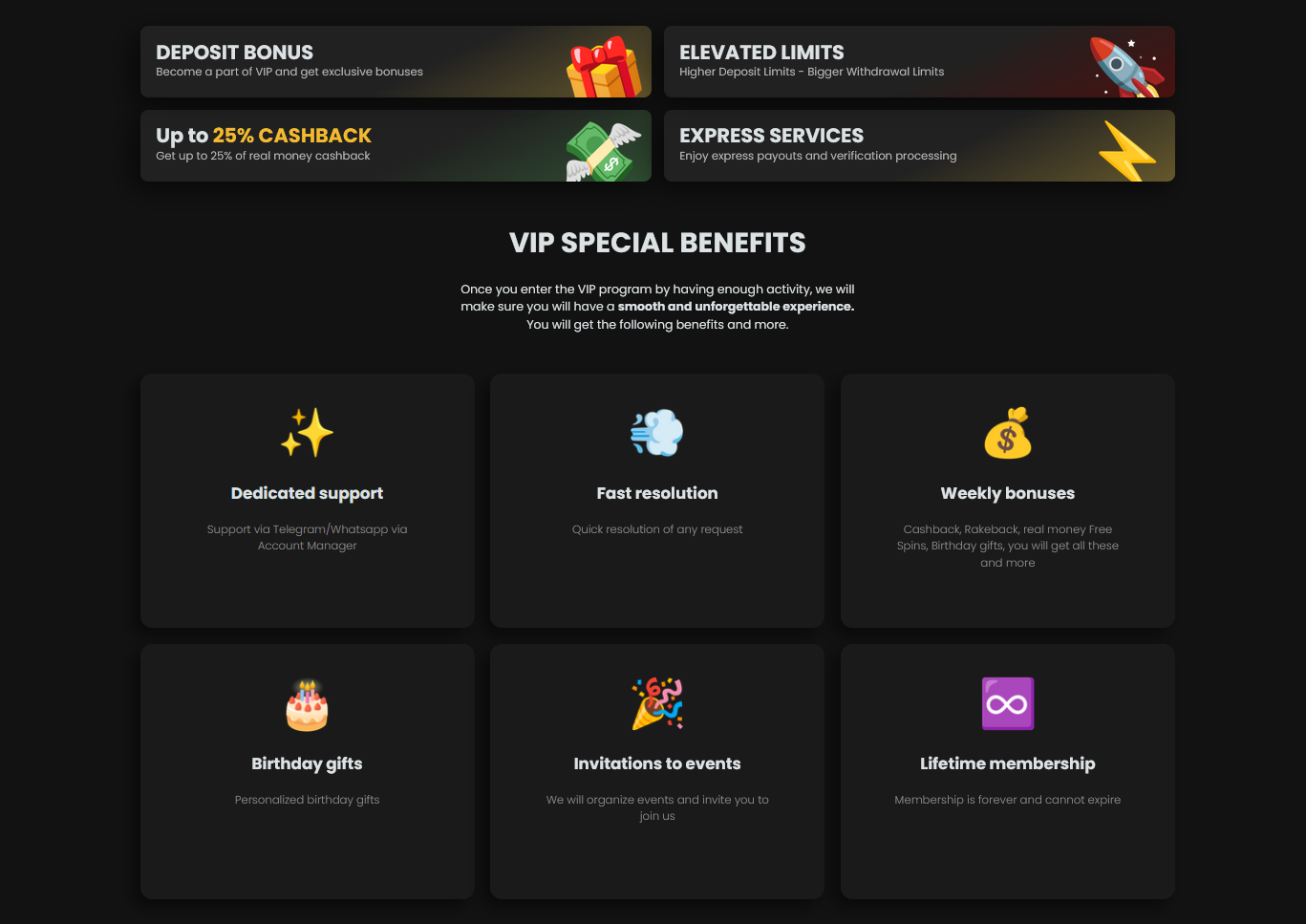 Chipstars Casino VIP Program